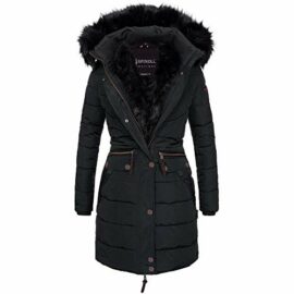 Spindle-Womens-Designer-Warm-Winter-Parka-Quilted-Hooded-Long-Coat-Jacket-Fleece-Lined-Body-Zip-Pockets-0