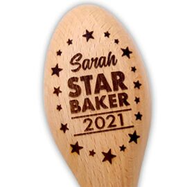 Star-Baker-Personalised-Wooden-Spoon-Baking-Gift-Prize-or-Bake-Off-Winners-Trophy-2023-2024-Custom-Engrave-Any-Name-or-Message-on-Handle-12-inches-with-Hole-for-Hanging-0-0