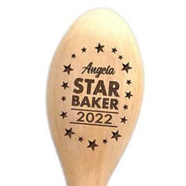 Star-Baker-Personalised-Wooden-Spoon-Baking-Gift-Prize-or-Bake-Off-Winners-Trophy-2023-2024-Custom-Engrave-Any-Name-or-Message-on-Handle-12-inches-with-Hole-for-Hanging-0-1