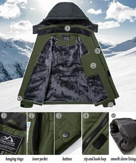 TACVASEN-Mens-Waterproof-Fleece-Mountain-Jacket-Windproof-Warm-Ski-Jacket-Multi-Pockets-0-1