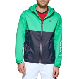 Tommy-Hilfiger-Mens-Color-Blocked-Logo-Rain-Slicker-Jacket-0-0