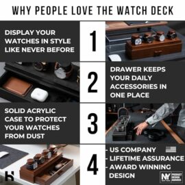 Watch-Display-Case-Watch-Holder-Watch-Box-Organizer-for-Men-with-Display-and-Drawer-for-Accessories-Wooden-Watch-Cases-for-Men-Mens-Watch-Box-Gift-for-Men-Boyfriend-Husband-Father-Son-0-0