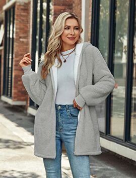 Xnova-Women-Oversized-Hoodie-Teddy-Fleece-Winter-Coats-Cardigan-Full-Zip-Up-Hooded-Long-Sleeve-Warm-Coat-Sherpa-Outwear-with-Pockets-Ladies-Fuzzy-Solid-Tops-0-0